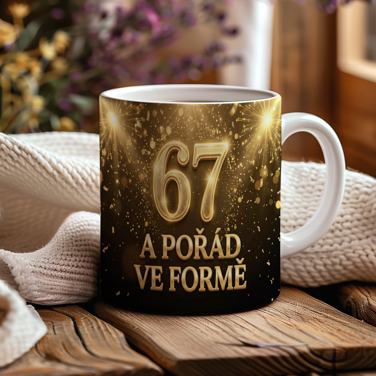 Narozeninový hrnek 67 let – A POŘÁD VE FORMĚ