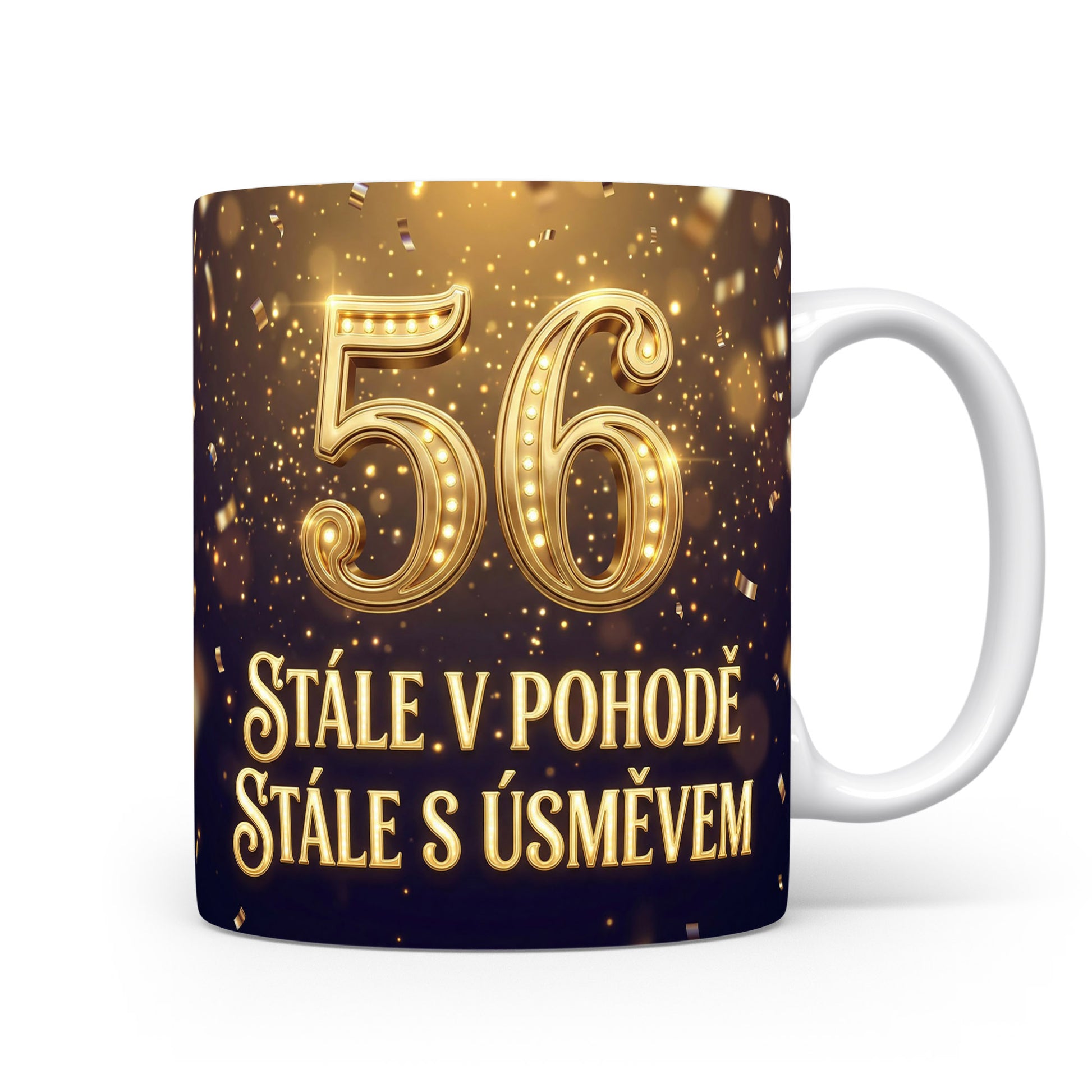 Narozeninový hrnek s věkem 56