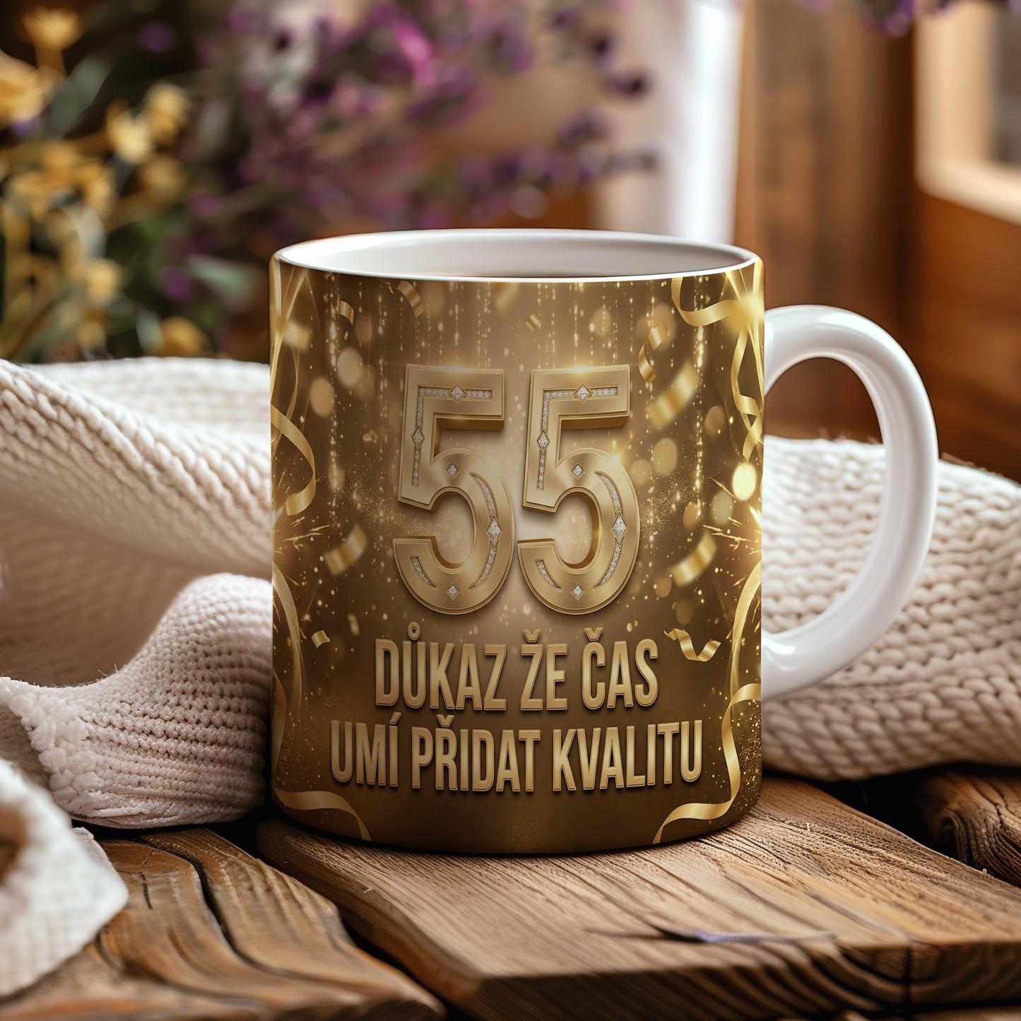 Narozeninový hrnek 55 let – DŮKAZ ŽE ČAS UMÍ PŘIDAT KVALITU