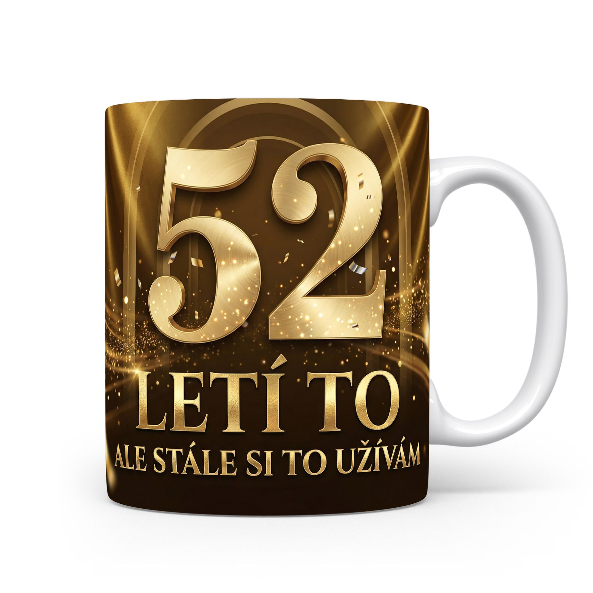 Narozeninový hrnek s věkem 52