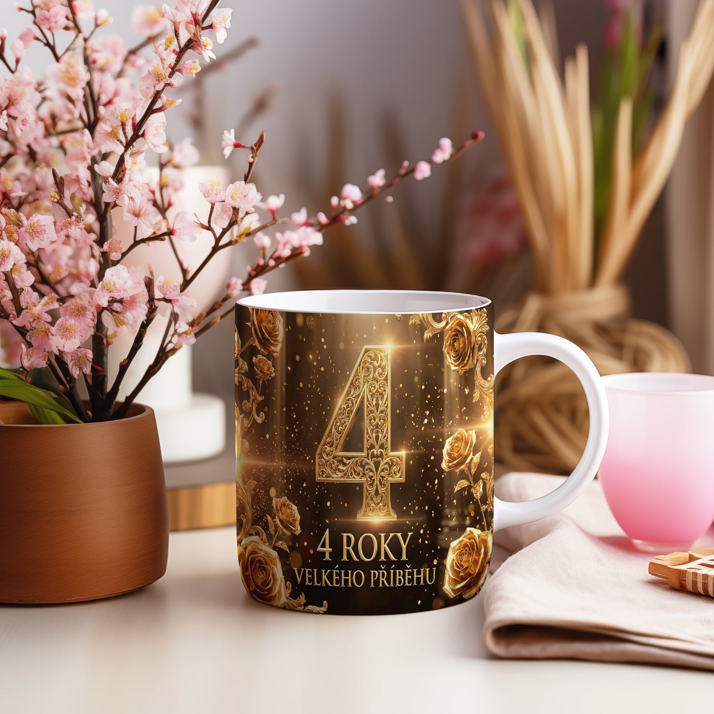 Narozeninový hrnek 4 roky – VELKÉHO PŘÍBĚHU
