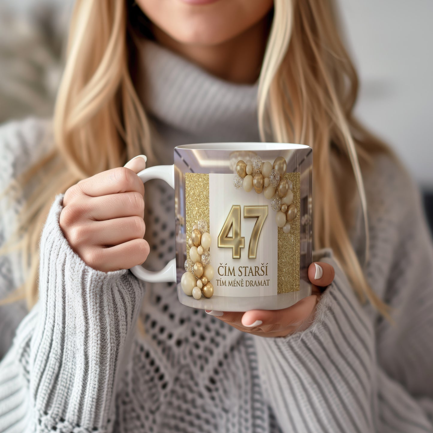 Narozeninový hrnek 47 let – ČÍM STARŠÍ TÍM MÉNĚ DRAMAT