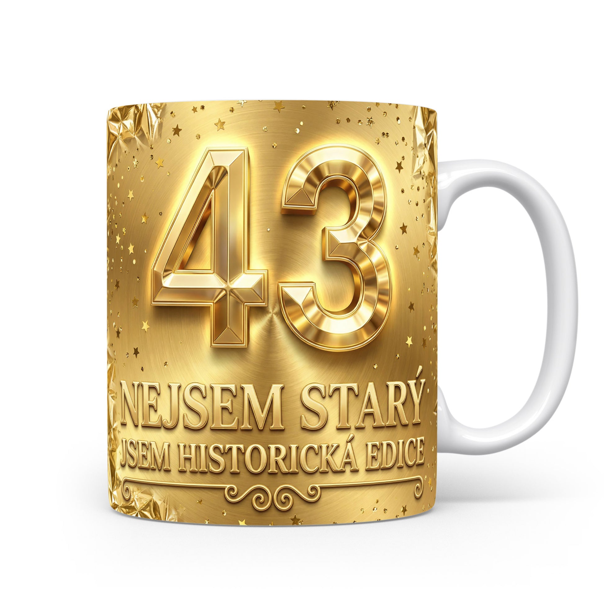 Hrnček s nápisem k 43. narozeninám