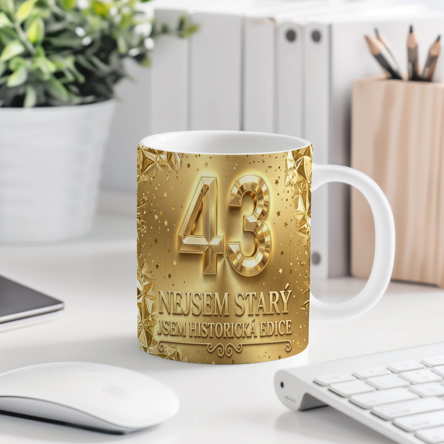 Narozeninový hrnek 43 let – NEJSEM STARÝ, JSEM HISTORICKÁ EDICE