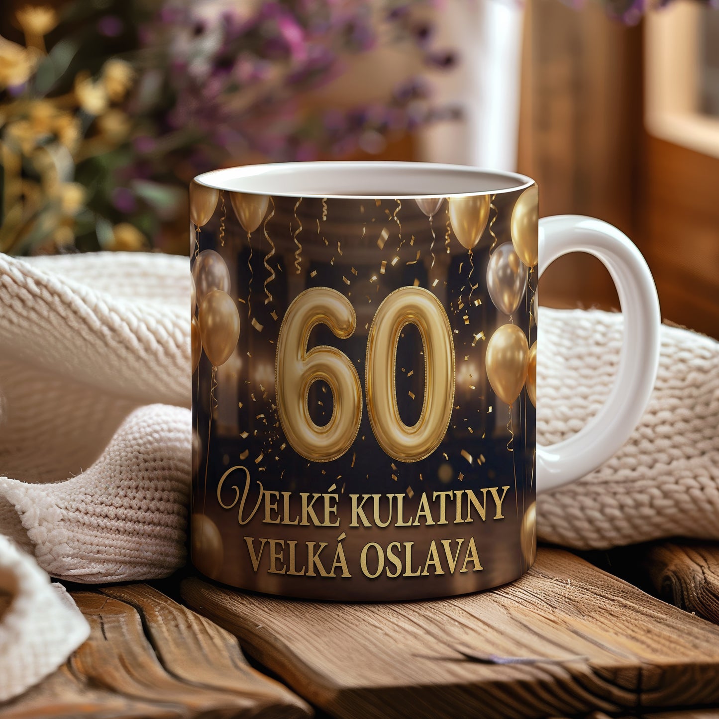 Narozeninový hrnek 60 let – VELKÉ KULATINY VELKÁ OSLAVA