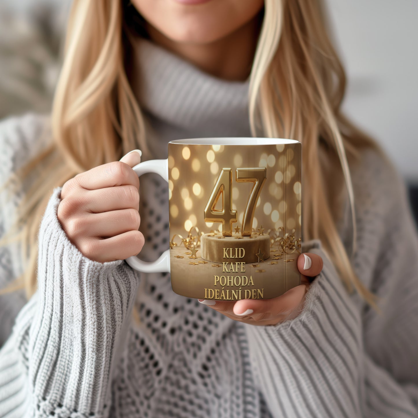 Narozeninový hrnek 47 let – KLID KAFE POHODA IDEÁLNÍ DEN