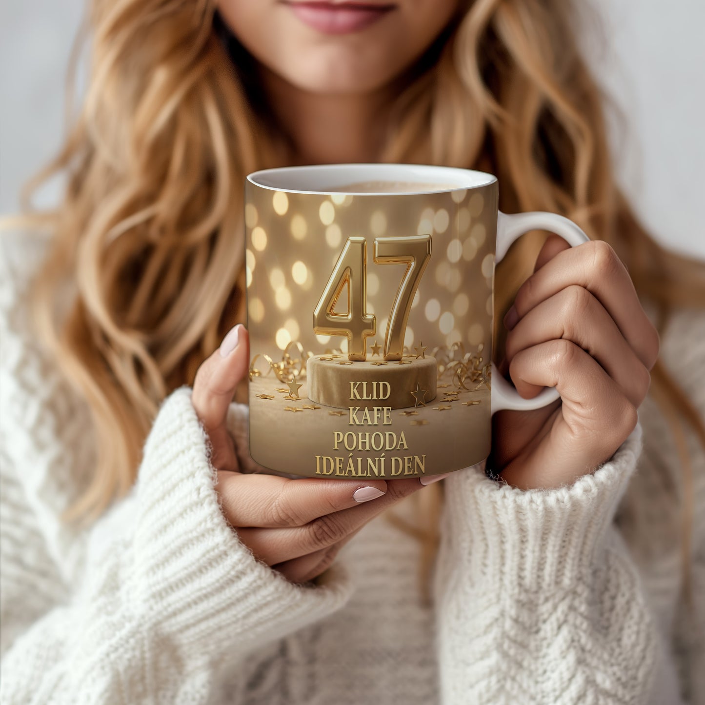 Narozeninový hrnek 47 let – KLID KAFE POHODA IDEÁLNÍ DEN
