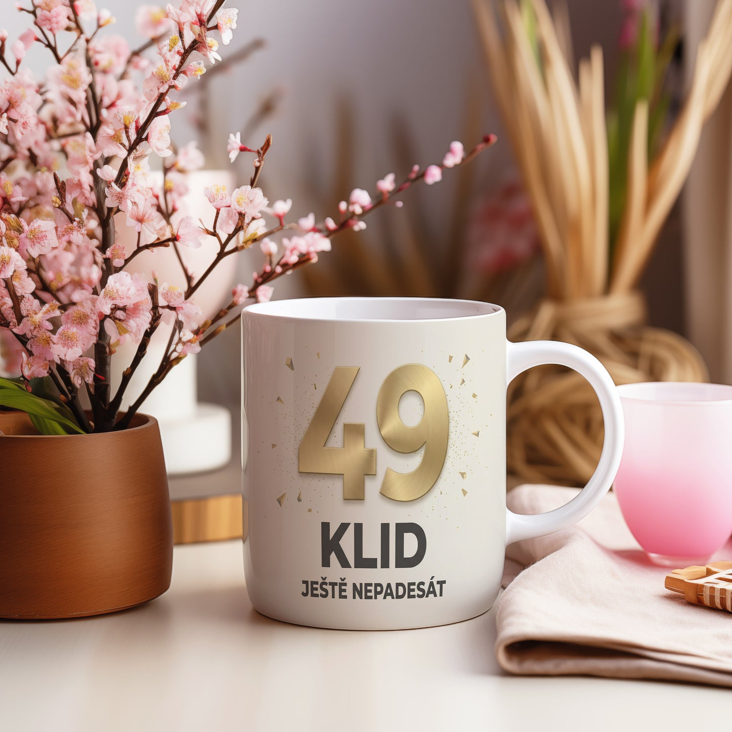 Narozeninový hrnek 49 let – KLID JEŠTĚ NEPADESÁT
