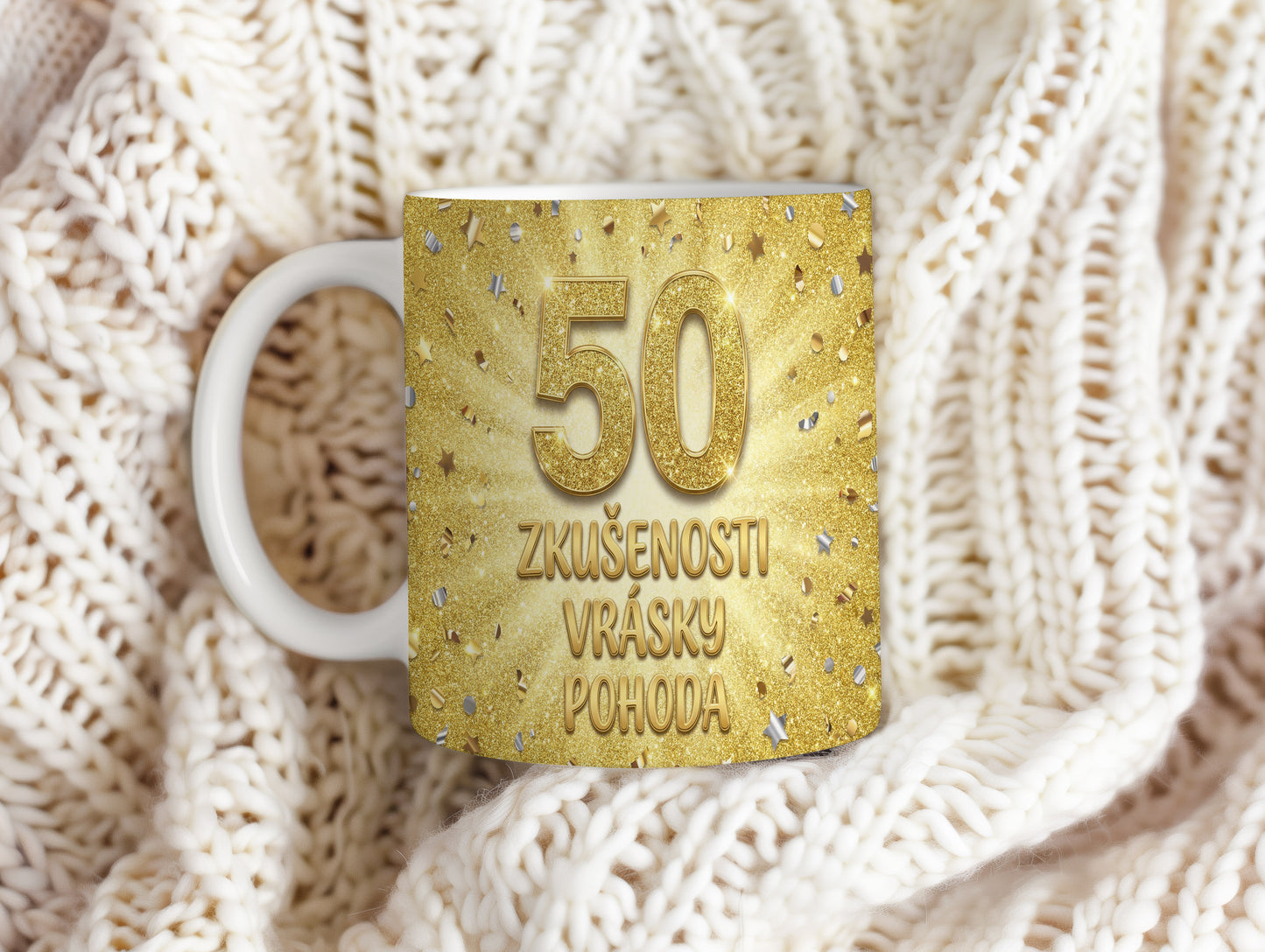 Narozeninový hrnek 50 let – ZKUŠENOSTI VRÁSKY POHODA