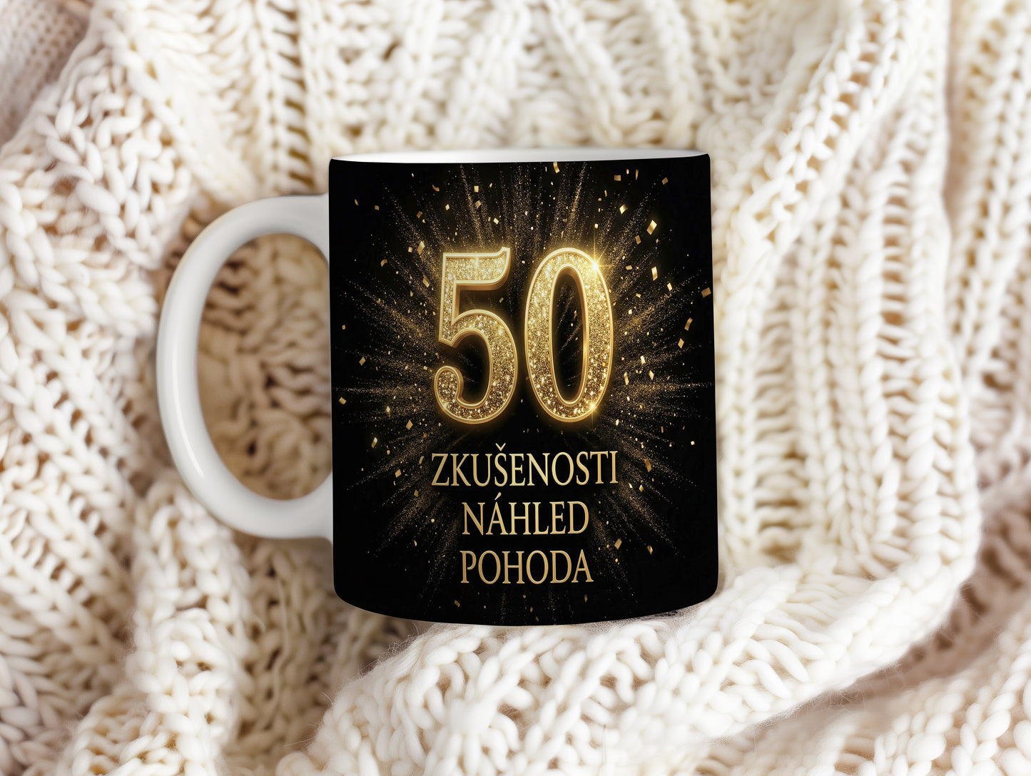 Narozeninový hrnek 50 let – ZKUŠENOSTI NÁHLED POHODA