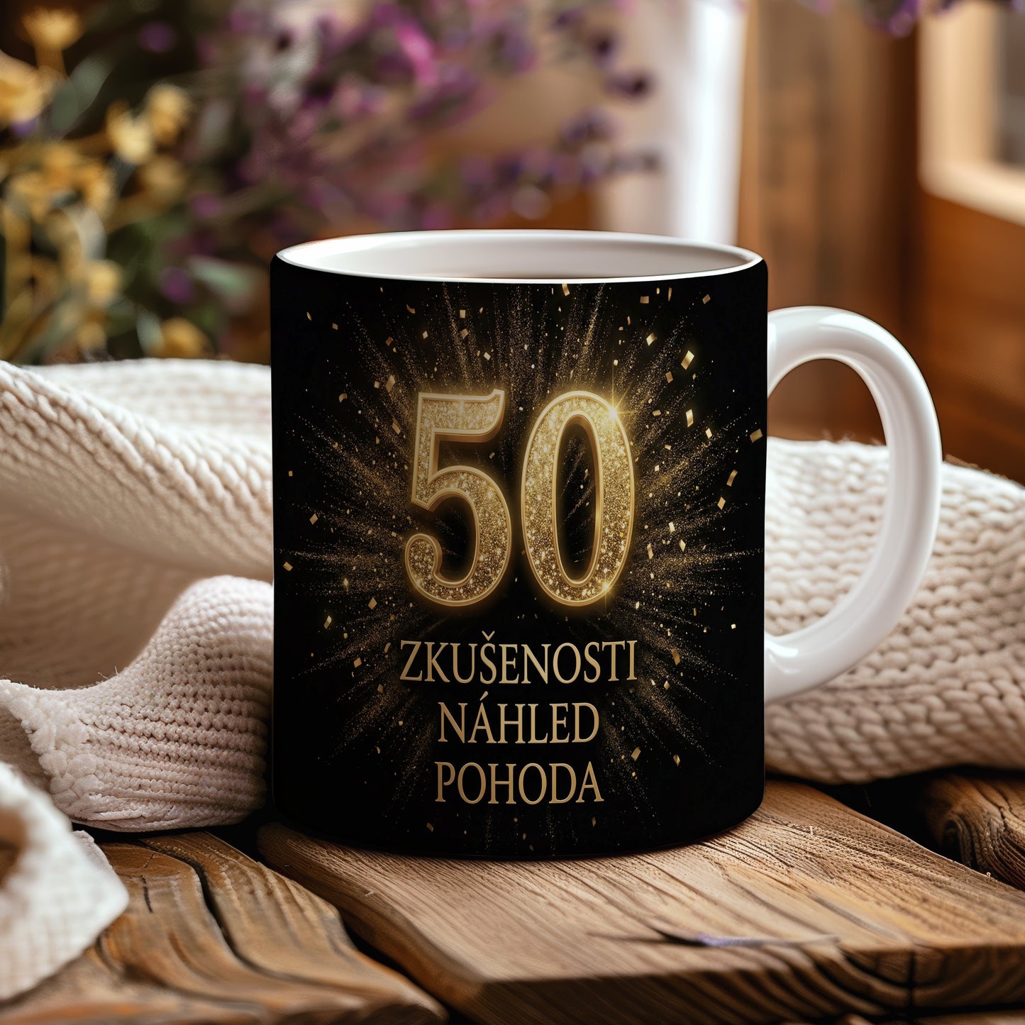 Narozeninový hrnek 50 let – ZKUŠENOSTI NÁHLED POHODA