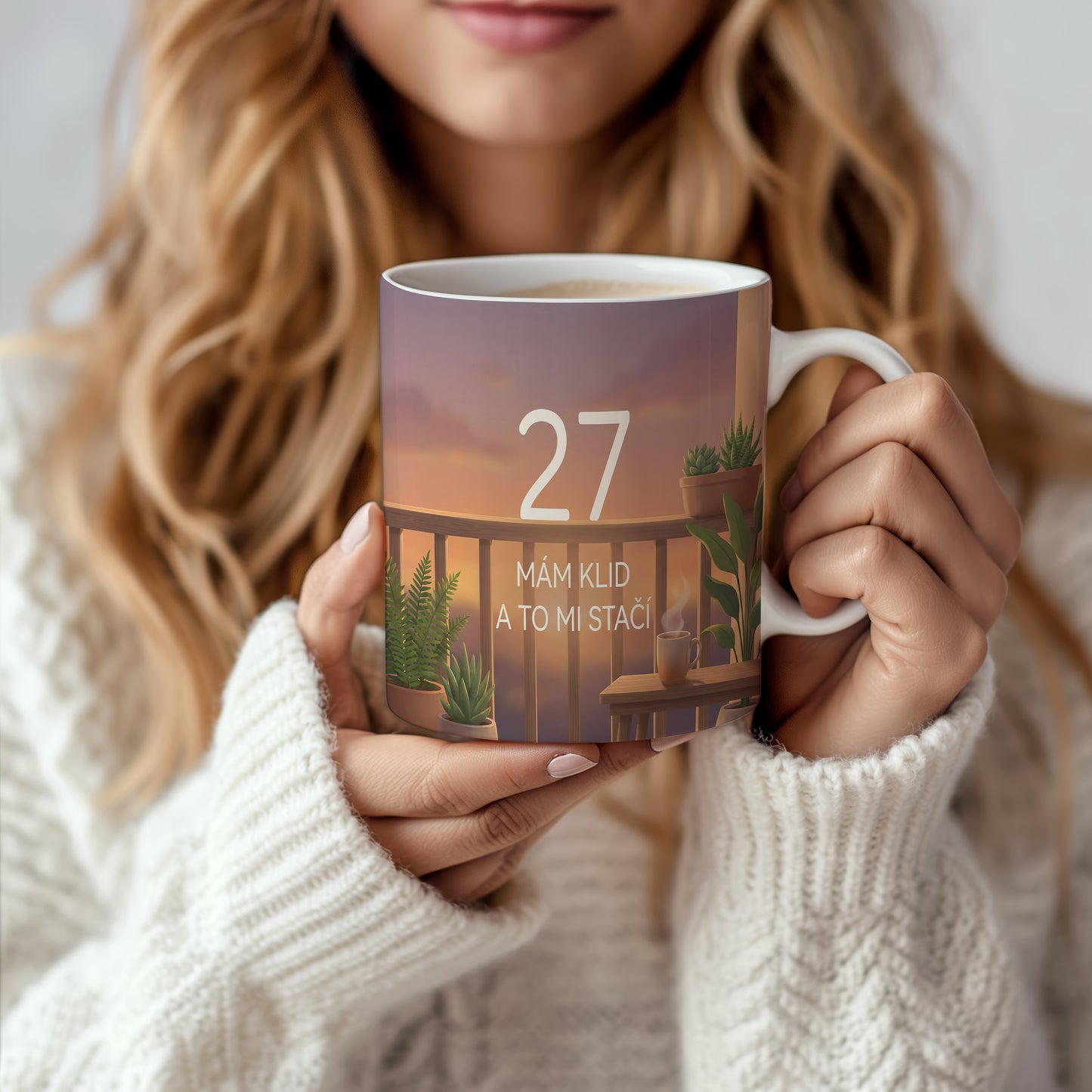 Narozeninový hrnek 27 let – MÁM KLID A TO MI STAČÍ