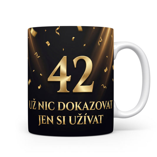 Narozeninový hrnek s věkem 42
