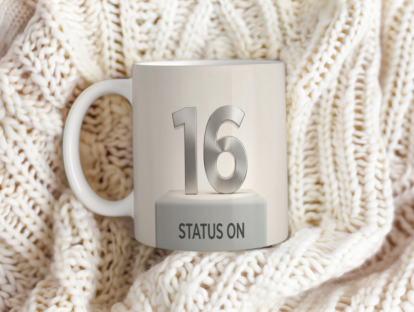 Narozeninový hrnek 16 let – STATUS ON