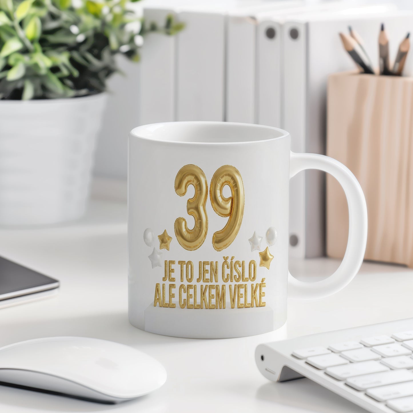 Narozeninový hrnek 39 let – JE TO JEN ČÍSLO ALE CELKEM VELKÉ