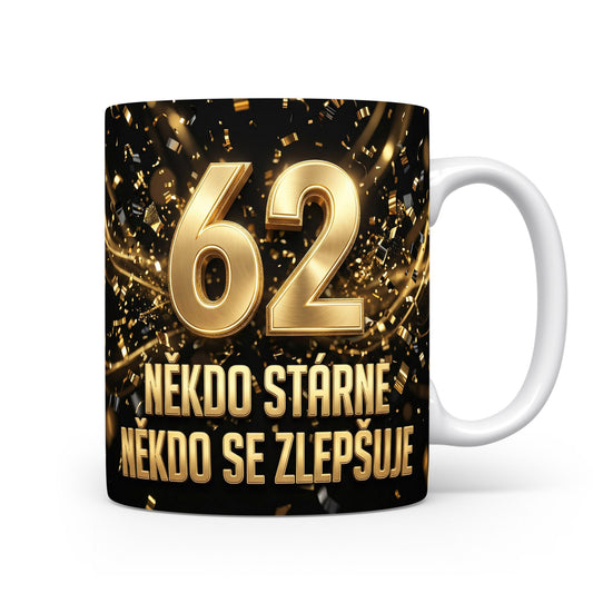 Narozeninový hrnek s číslem 62