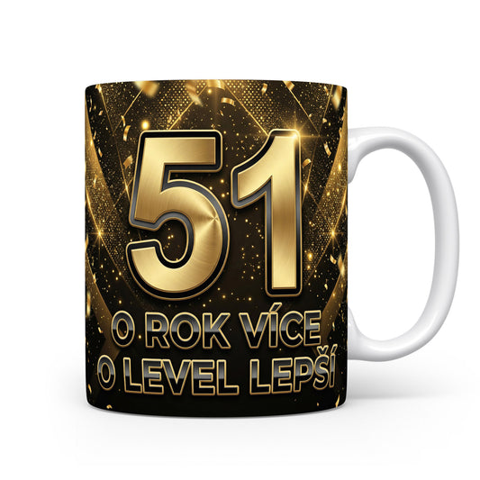 Narozeninový hrnek s číslem 51