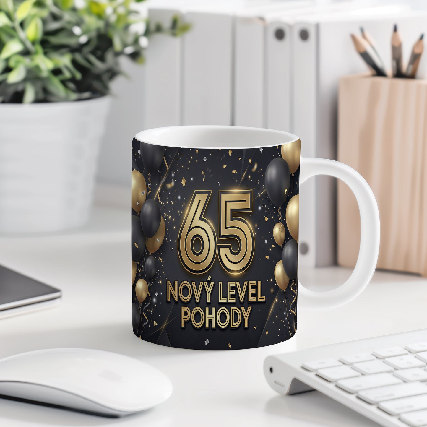 Narozeninový hrnek 65 let – NOVÝ LEVEL POHODY