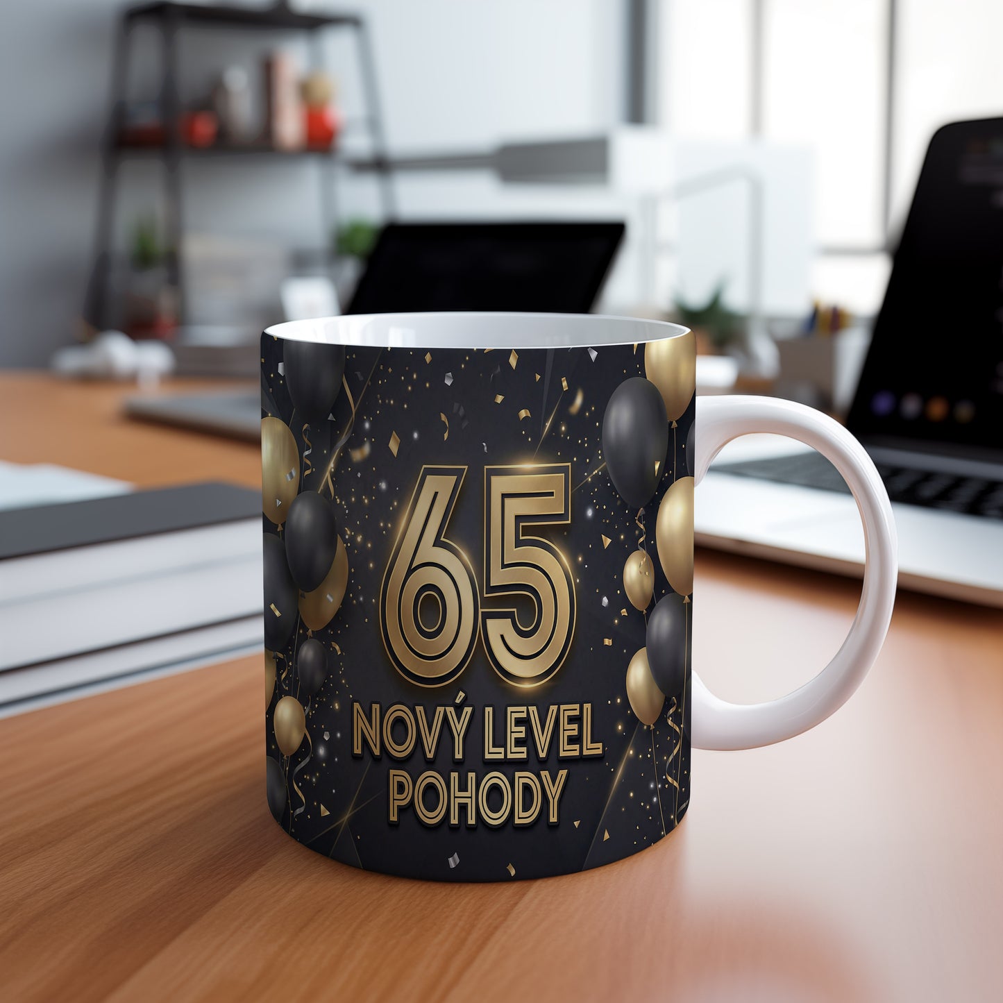Narozeninový hrnek 65 let – NOVÝ LEVEL POHODY