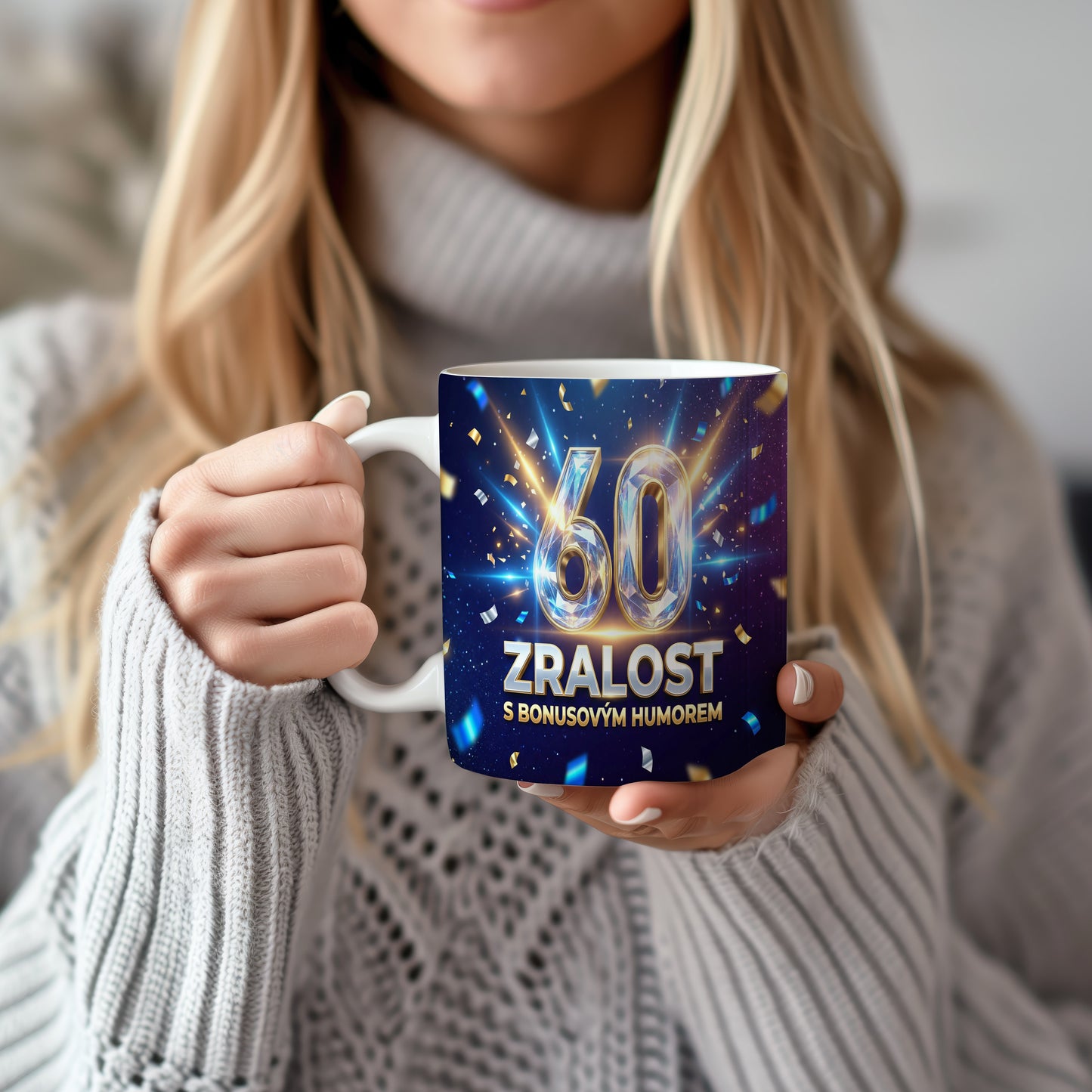 Narozeninový hrnek 60 let – ZRALOST S BONUSOVÝM HUMOREM