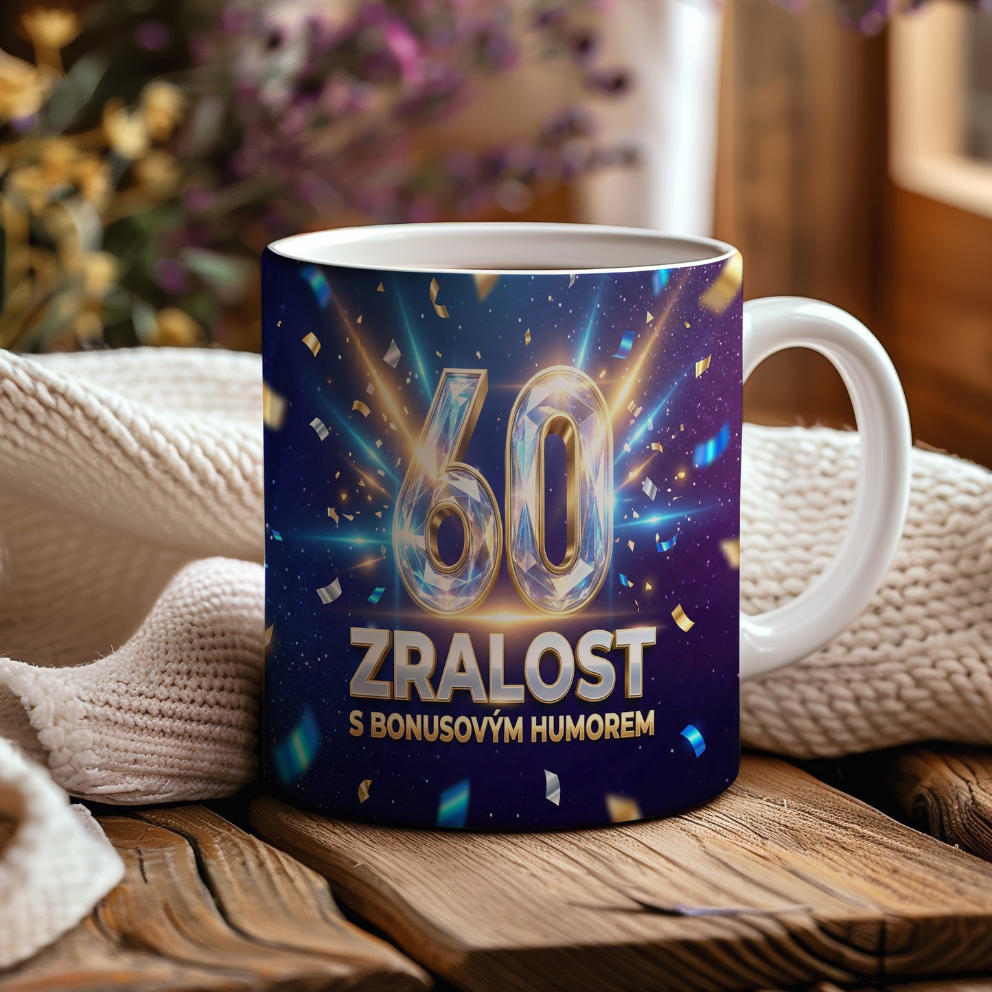 Narozeninový hrnek 60 let – ZRALOST S BONUSOVÝM HUMOREM