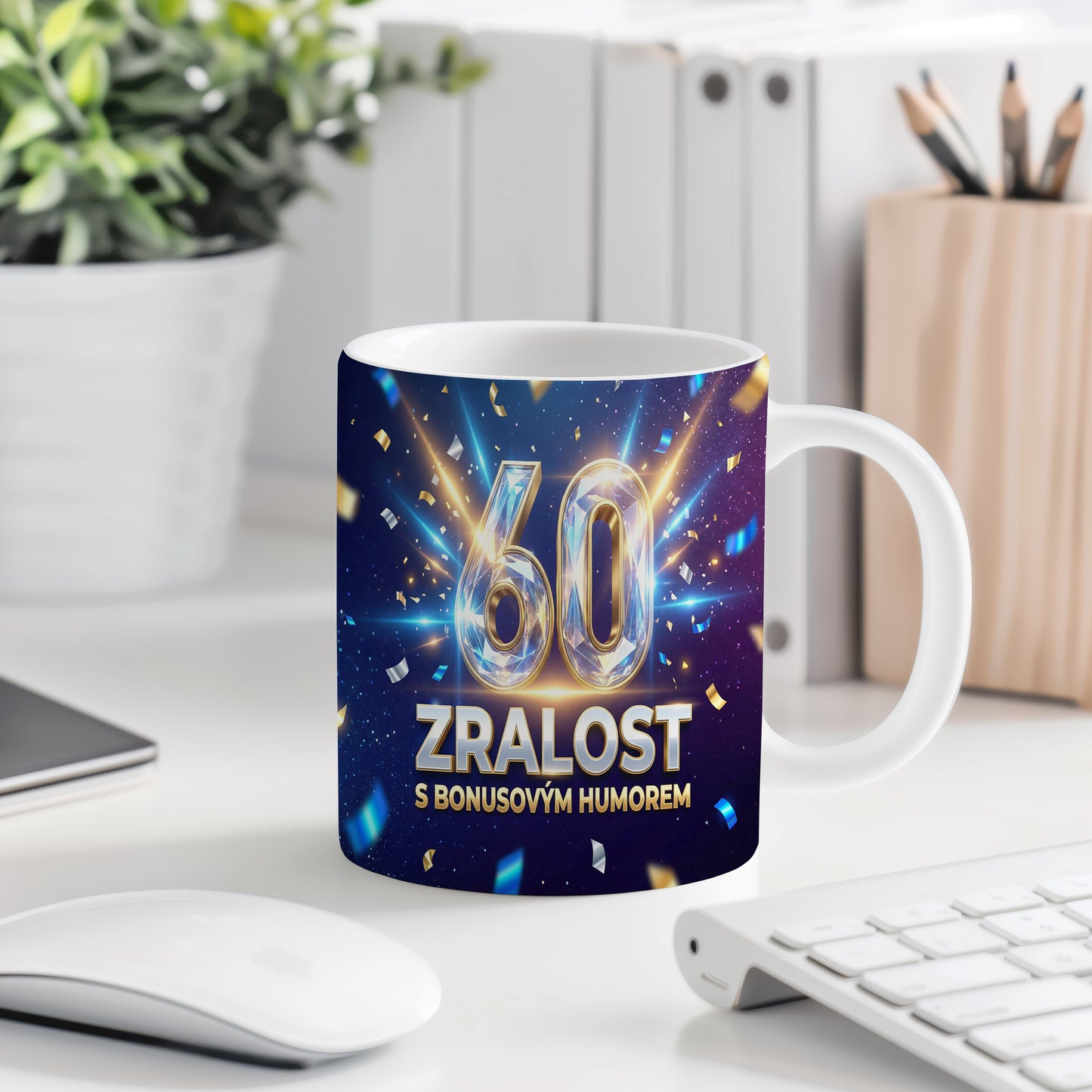 Narozeninový hrnek 60 let – ZRALOST S BONUSOVÝM HUMOREM