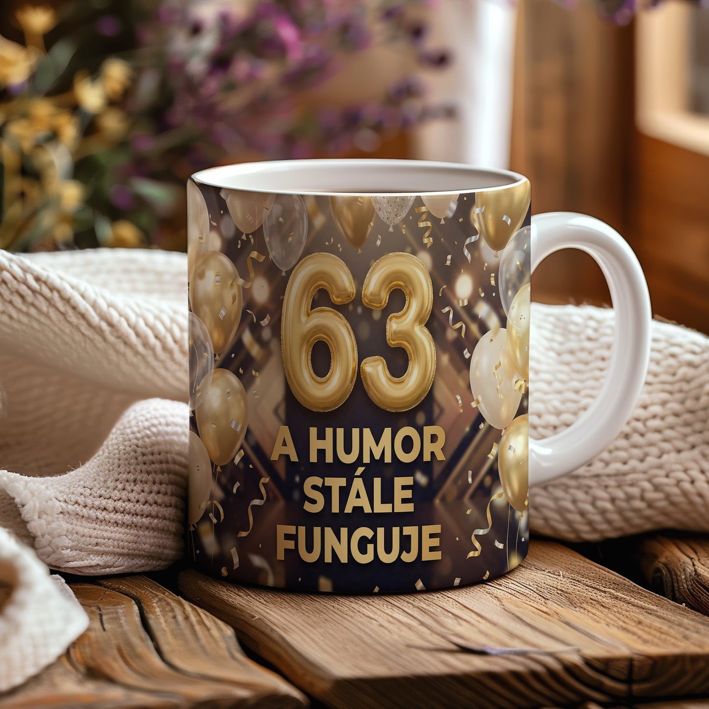 Narozeninový hrnek 63 let – A HUMOR STÁLE FUNGUJE