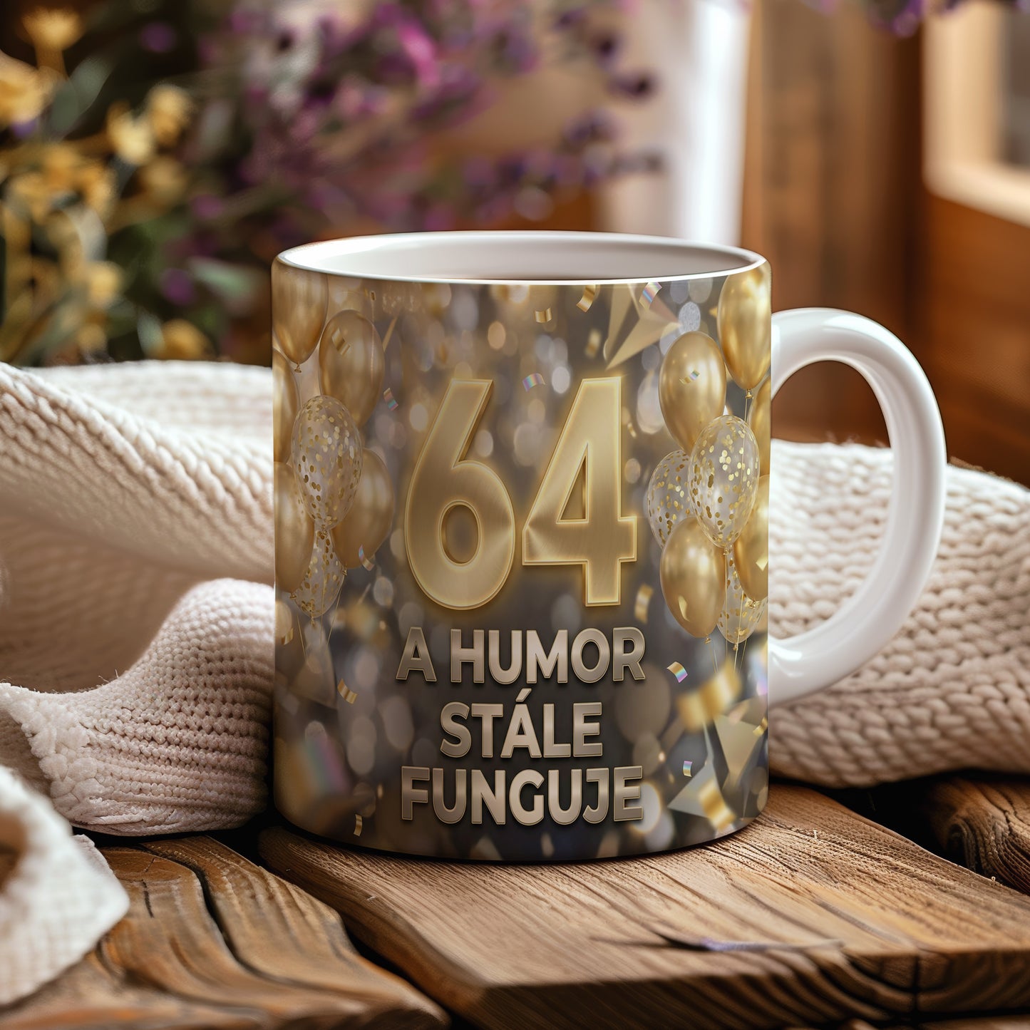 Narozeninový hrnek 64 let – A HUMOR STÁLE FUNGUJE