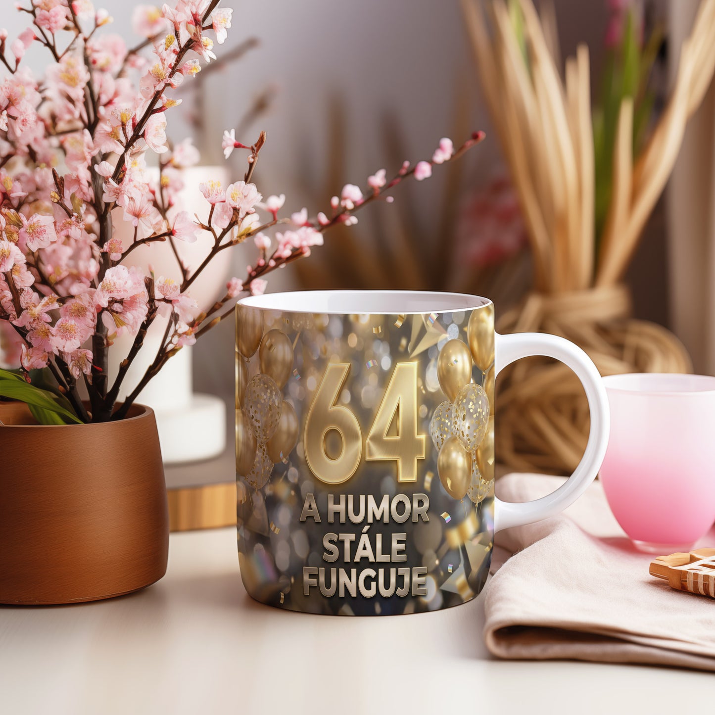 Narozeninový hrnek 64 let – A HUMOR STÁLE FUNGUJE