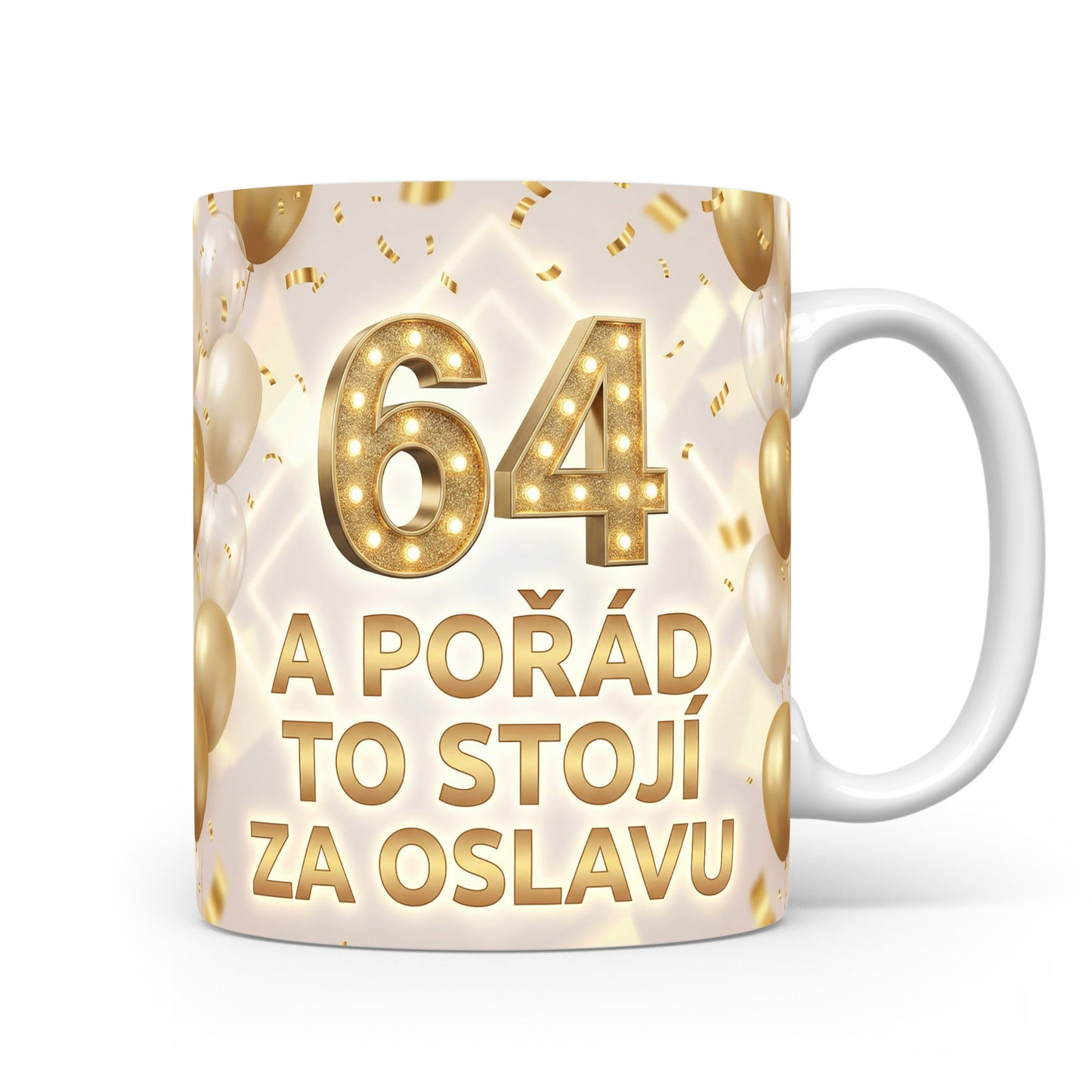 Narozeninový hrnek s věkem 64
