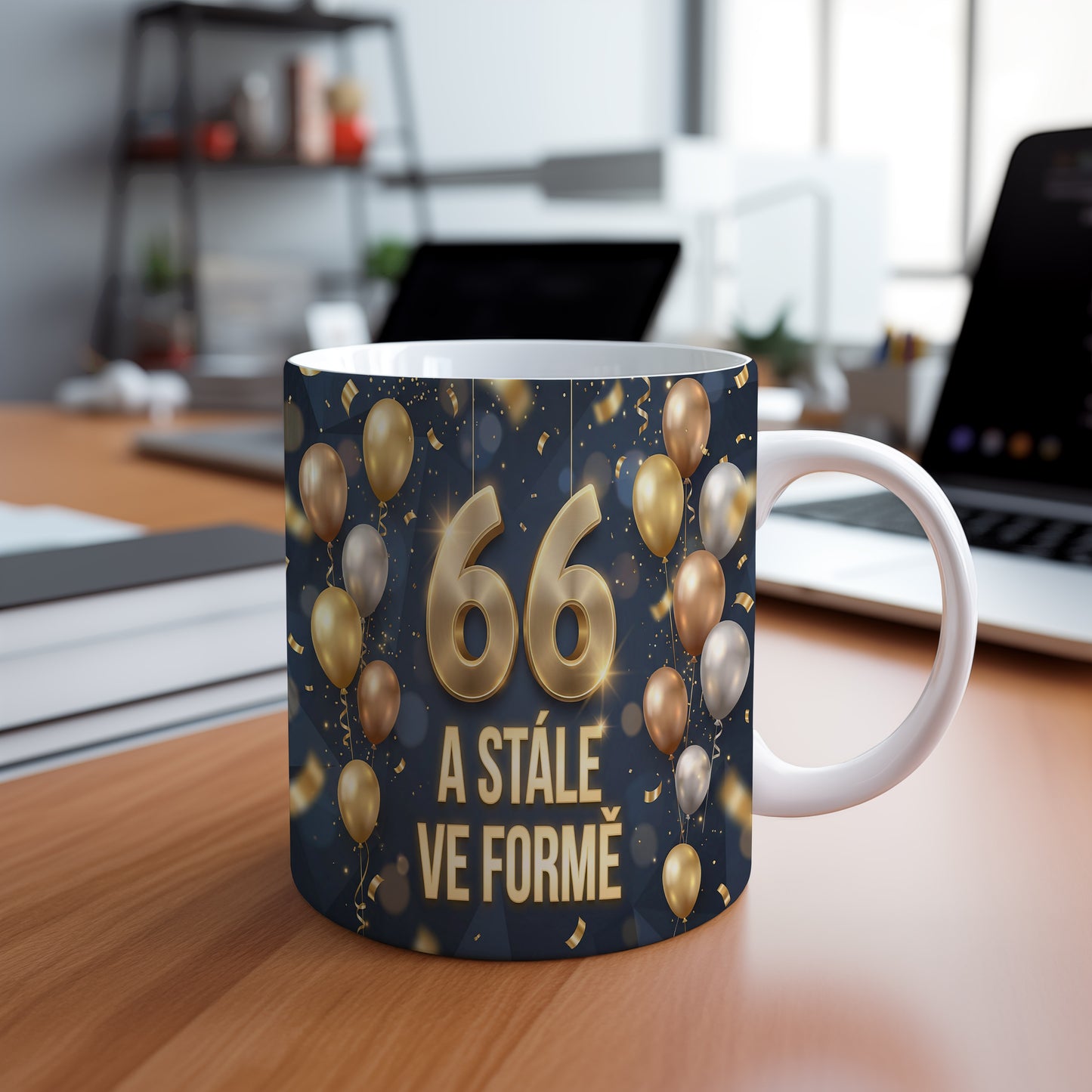 Narozeninový hrnek 66 let – A STÁLE VE FORMĚ