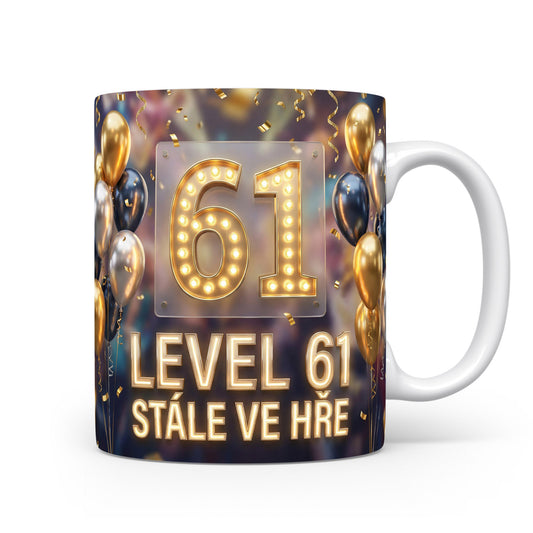 Narozeninový hrnek s číslem 61