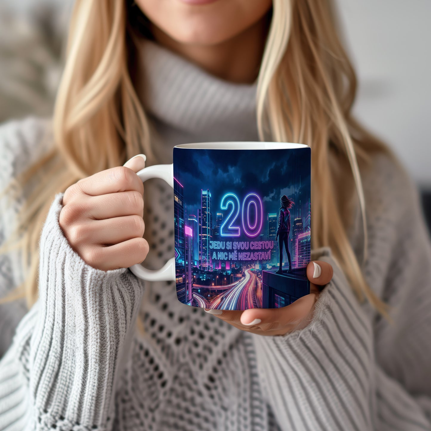 Narozeninový hrnek 20 let – JEDU SI SVOU CESTOU A NIC MĚ NEZASTAVÍ