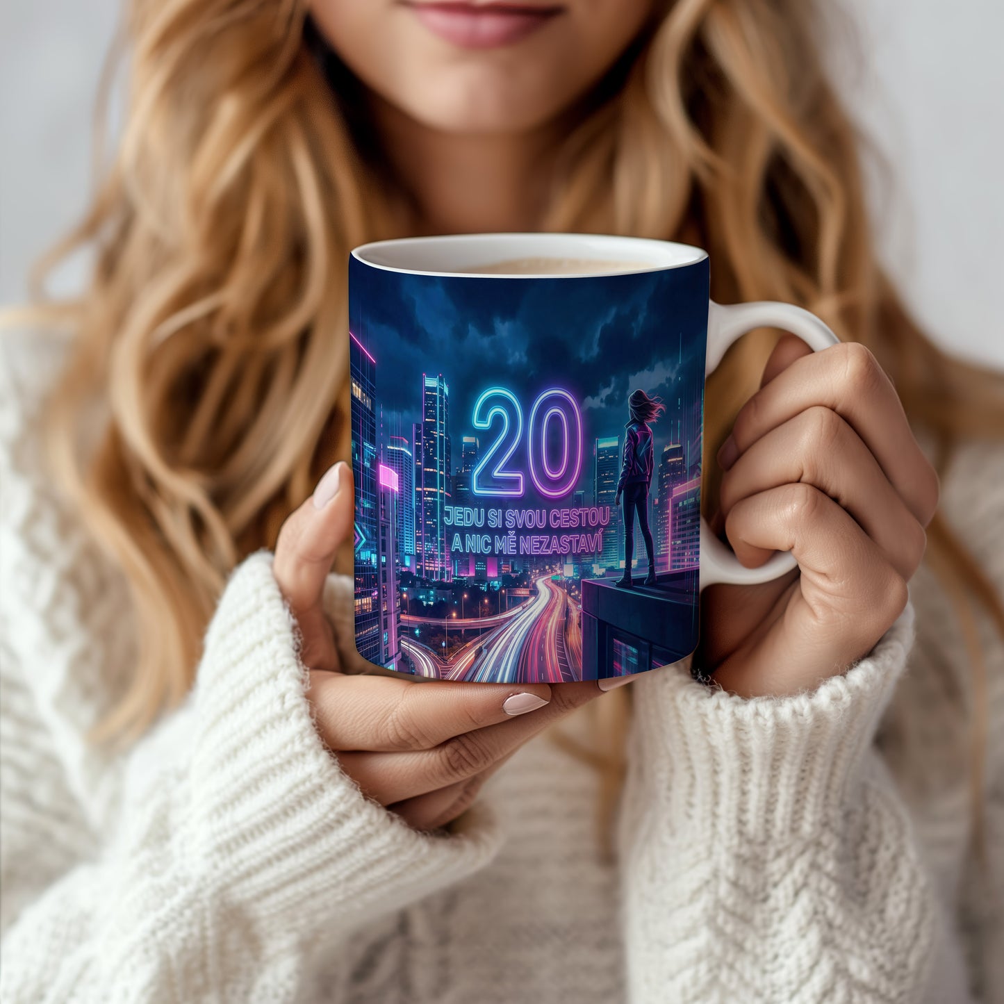 Narozeninový hrnek 20 let – JEDU SI SVOU CESTOU A NIC MĚ NEZASTAVÍ