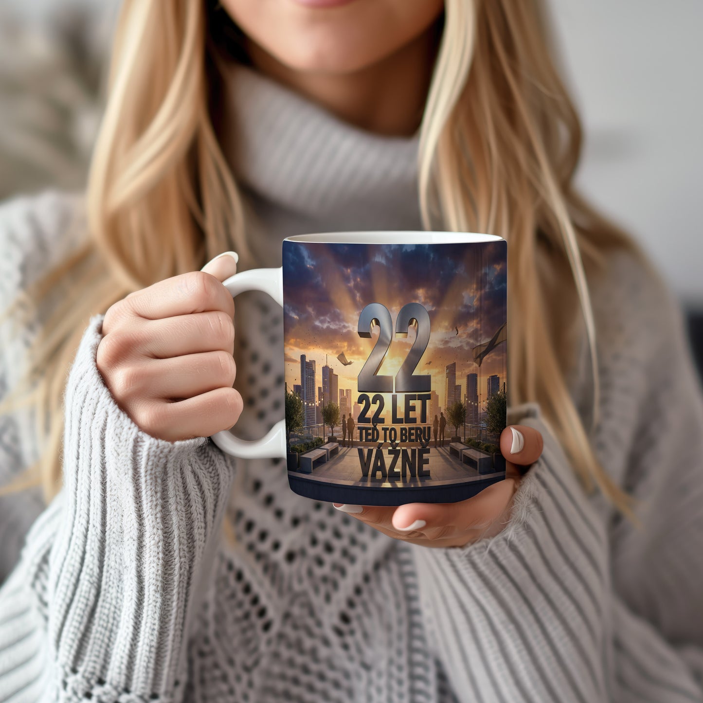 Narozeninový hrnek 22 let – 22 LET TEĎ TO BERU VÁŽNĚ