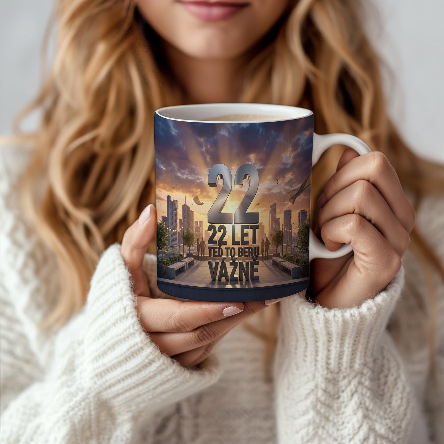 Narozeninový hrnek 22 let – 22 LET TEĎ TO BERU VÁŽNĚ