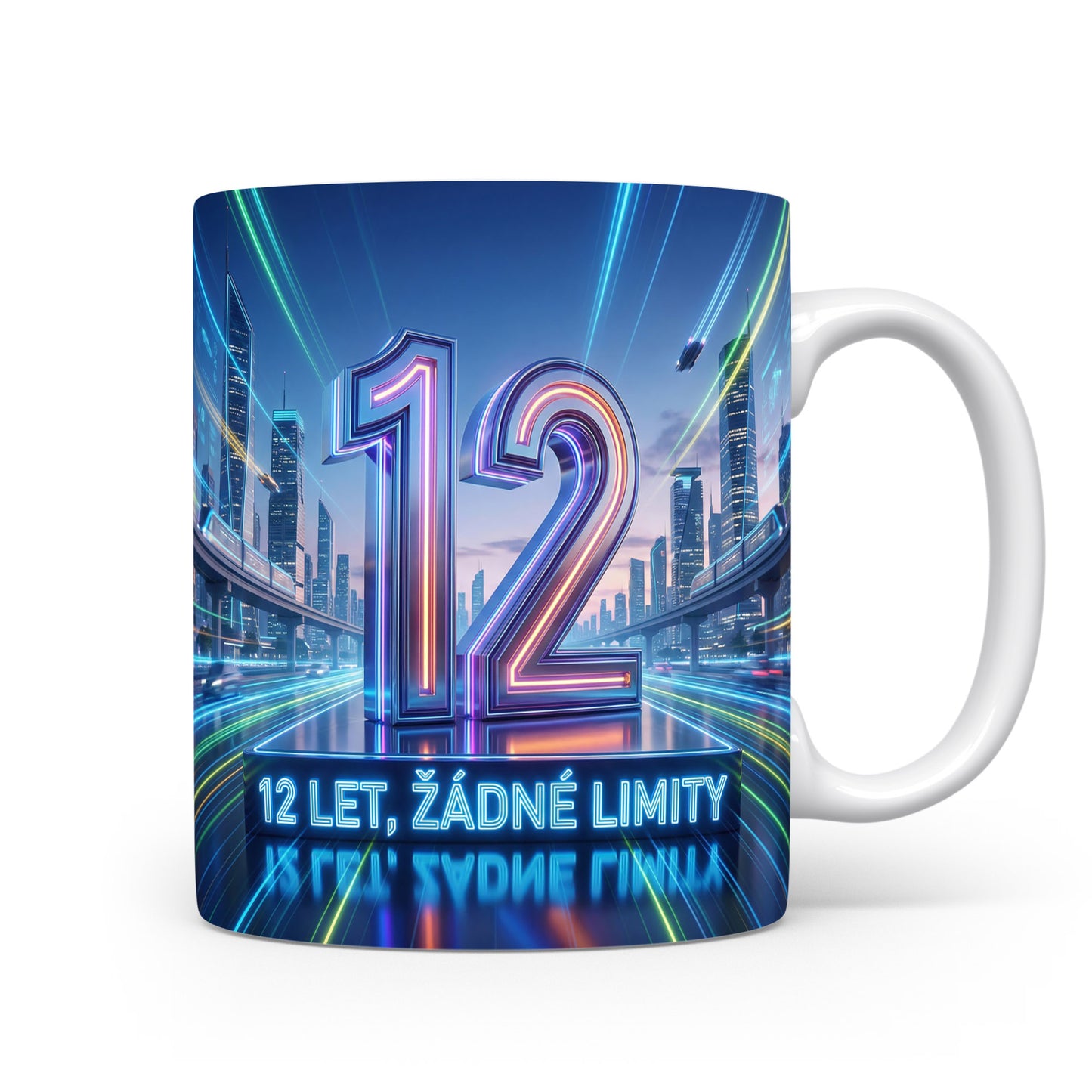 Hrnček s nápisem 12 LET, ŽÁDNÉ LIMITY