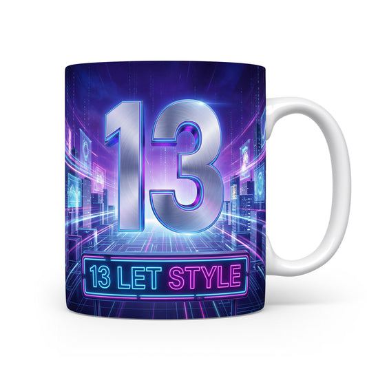 Hrnček s číslem 13 a nápisem 13 LET STYLE
