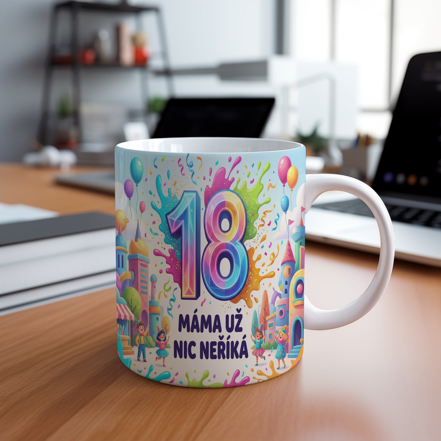 Narozeninový hrnek 18 let – MÁMA UŽ NIC NEŘÍKÁ
