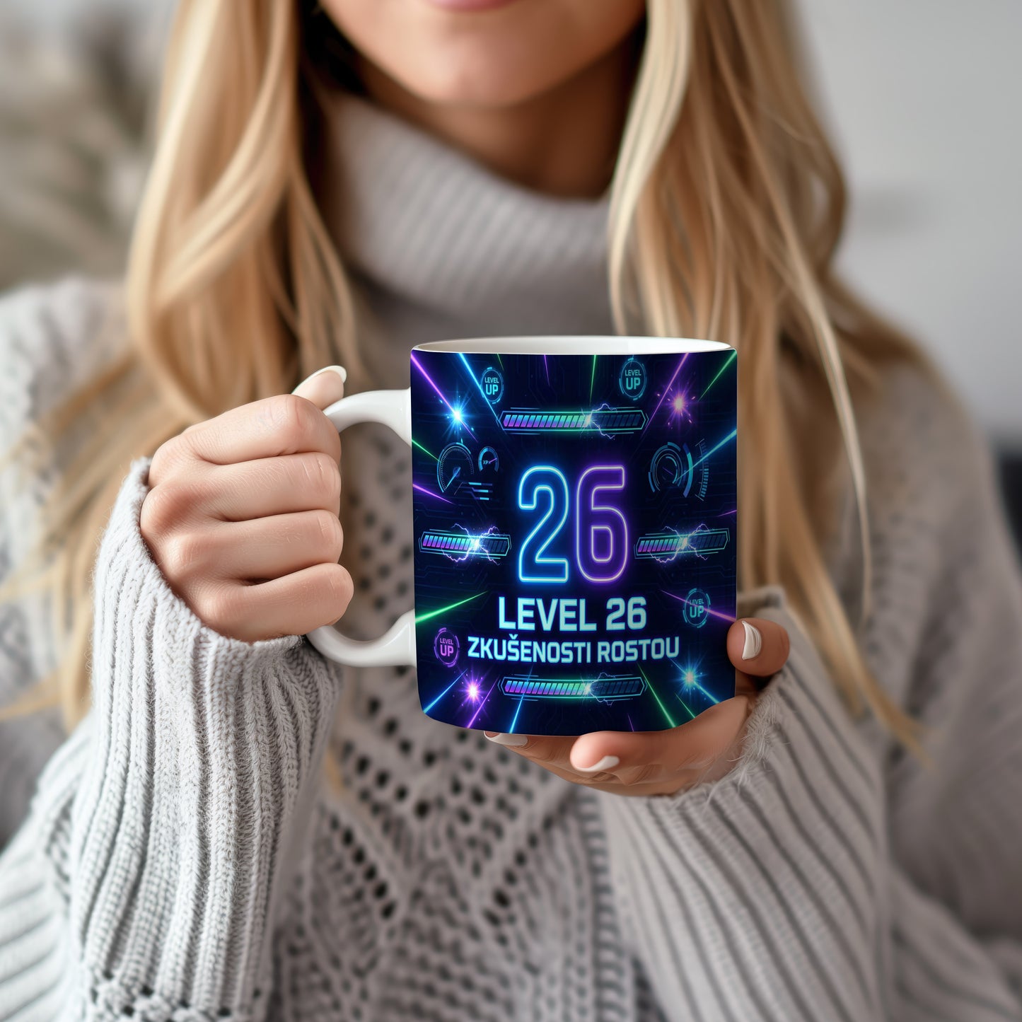 Narozeninový hrnek 26 let – LEVEL 26 ZKUŠENOSTI ROSTOU