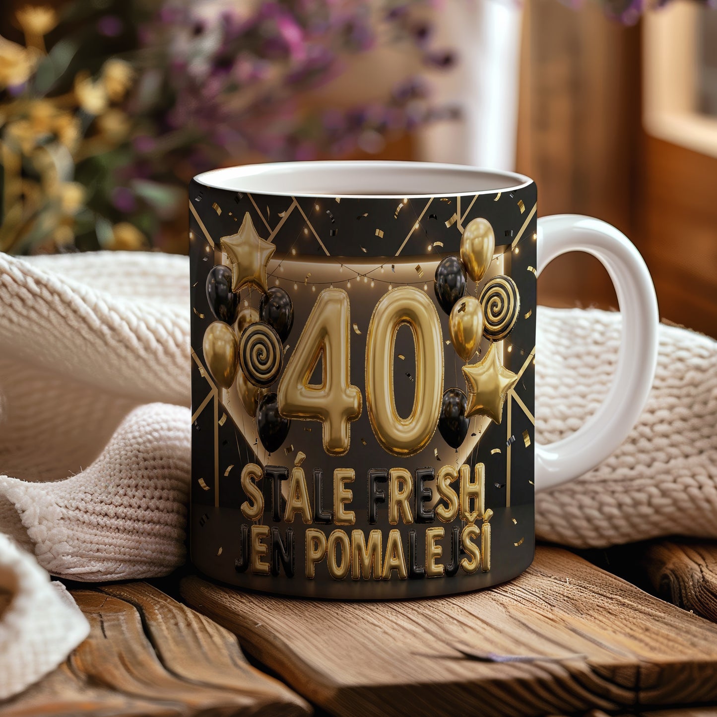 Narozeninový hrnek 40 let – STÁLE FRESH, JEN POMALEJŠÍ