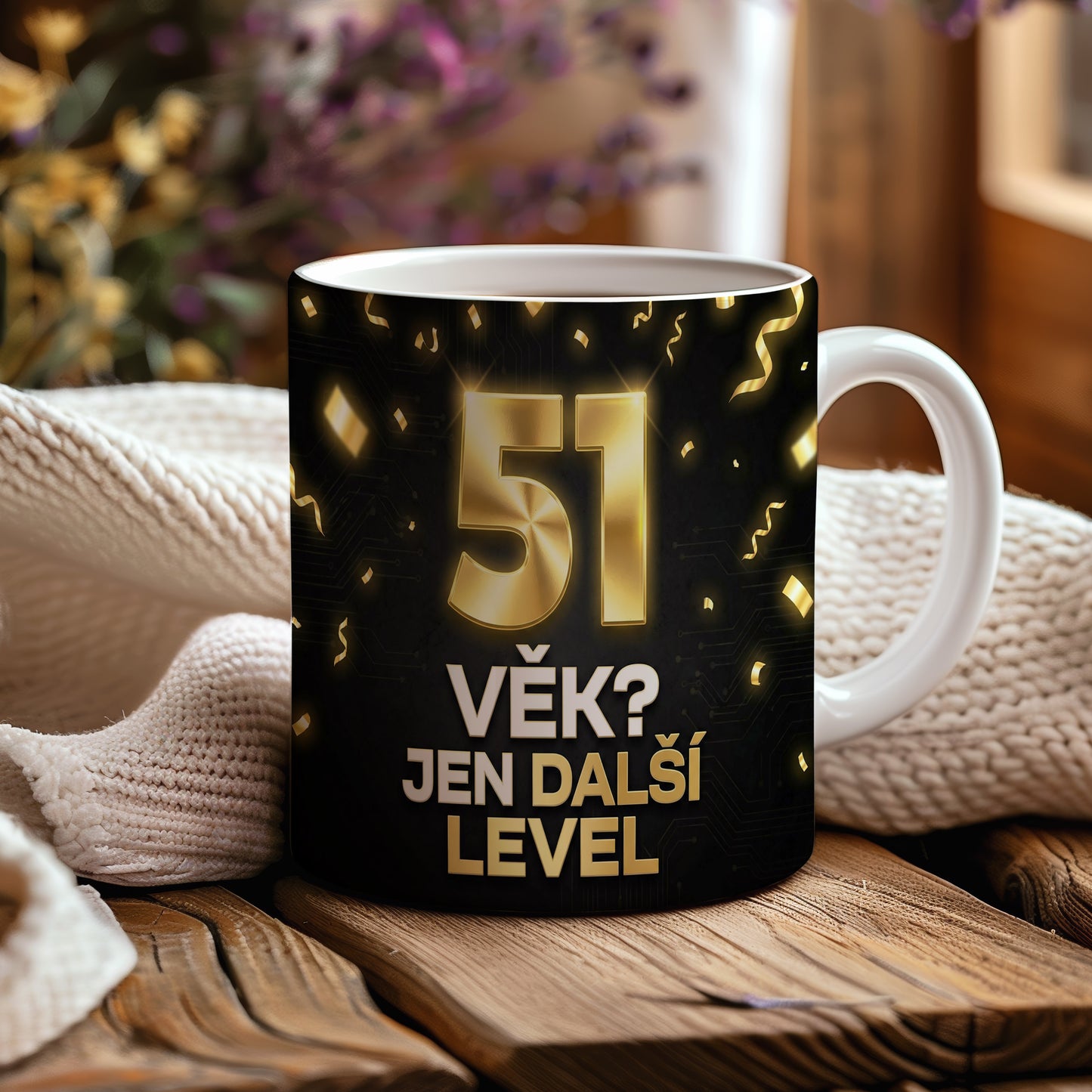 Narozeninový hrnek 51 let – VĚK? JEN DALŠÍ LEVEL