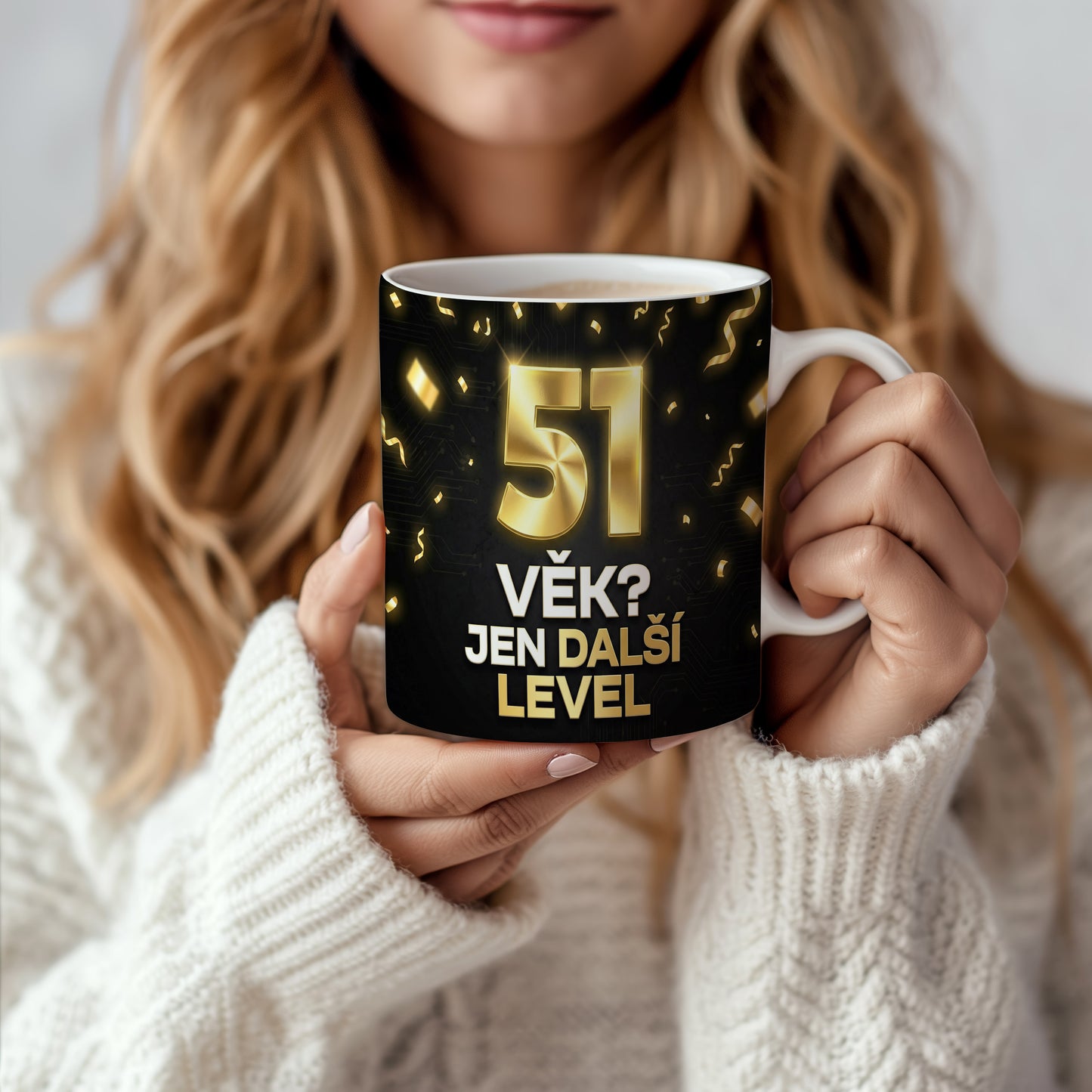 Narozeninový hrnek 51 let – VĚK? JEN DALŠÍ LEVEL
