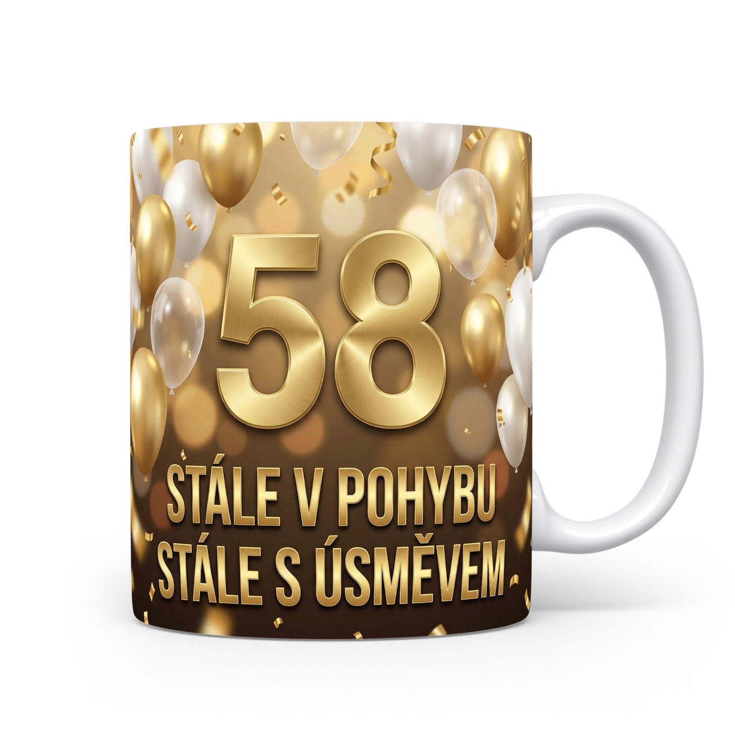 Narozeninový hrnek s věkem 58