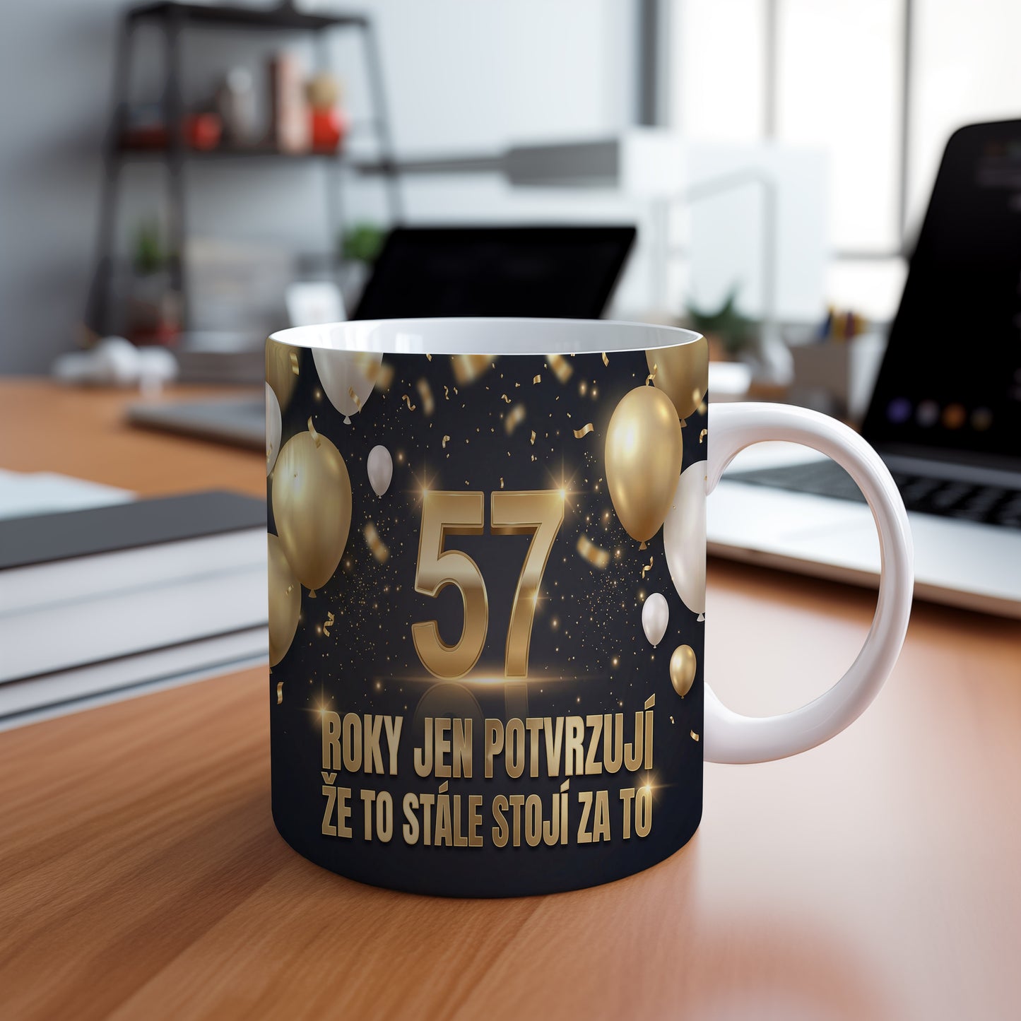 Narozeninový hrnek 57 let – ROKY JEN POTVRZUJÍ, ŽE TO STÁLE STOJÍ ZA TO