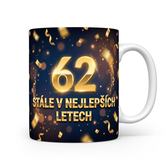 Narozeninový hrnek s číslem 62