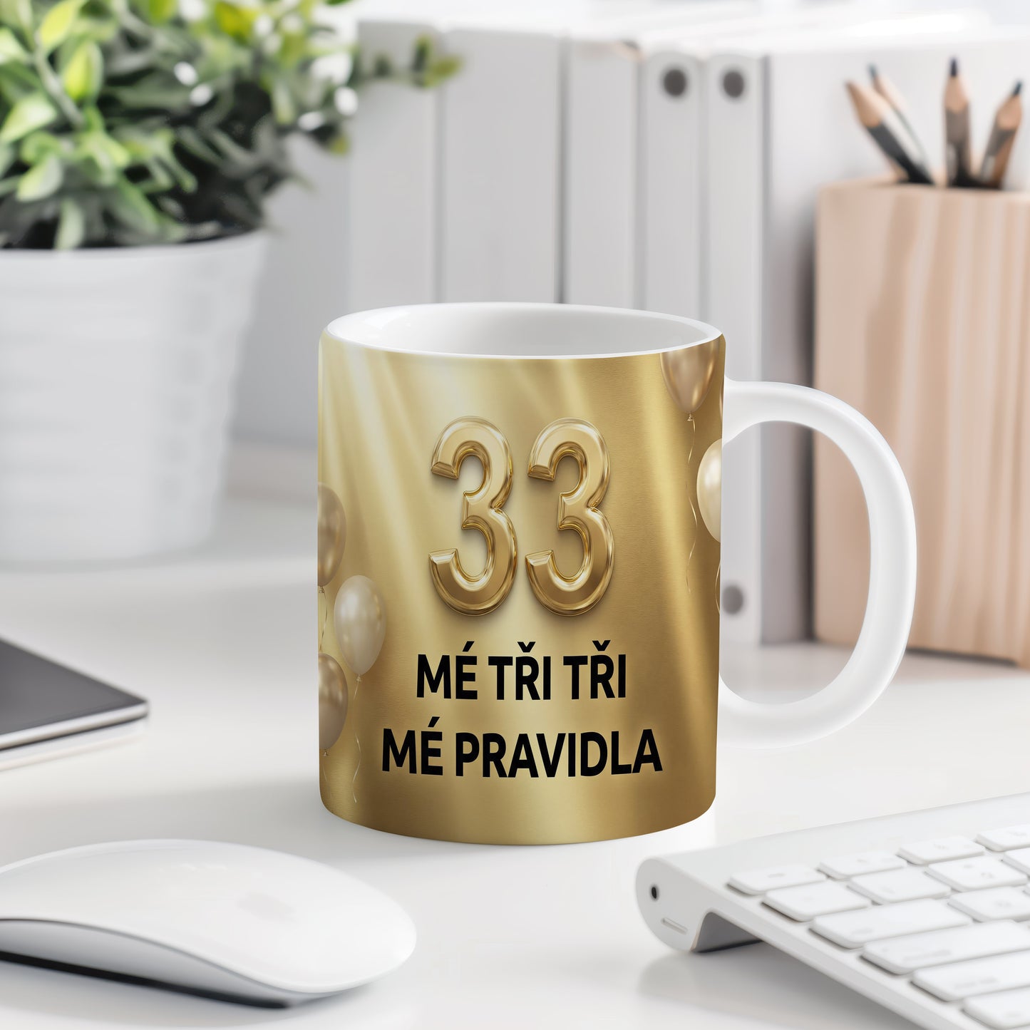 Narozeninový hrnek 33 let – MÉ TŘI TŘI MÉ PRAVIDLA