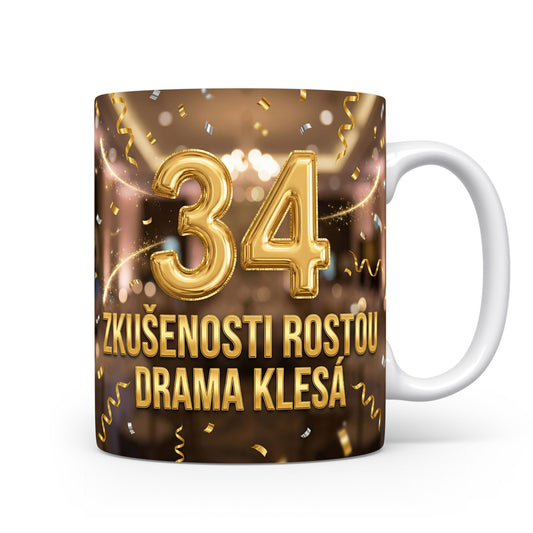 Narozeninový hrnek s číslem 34