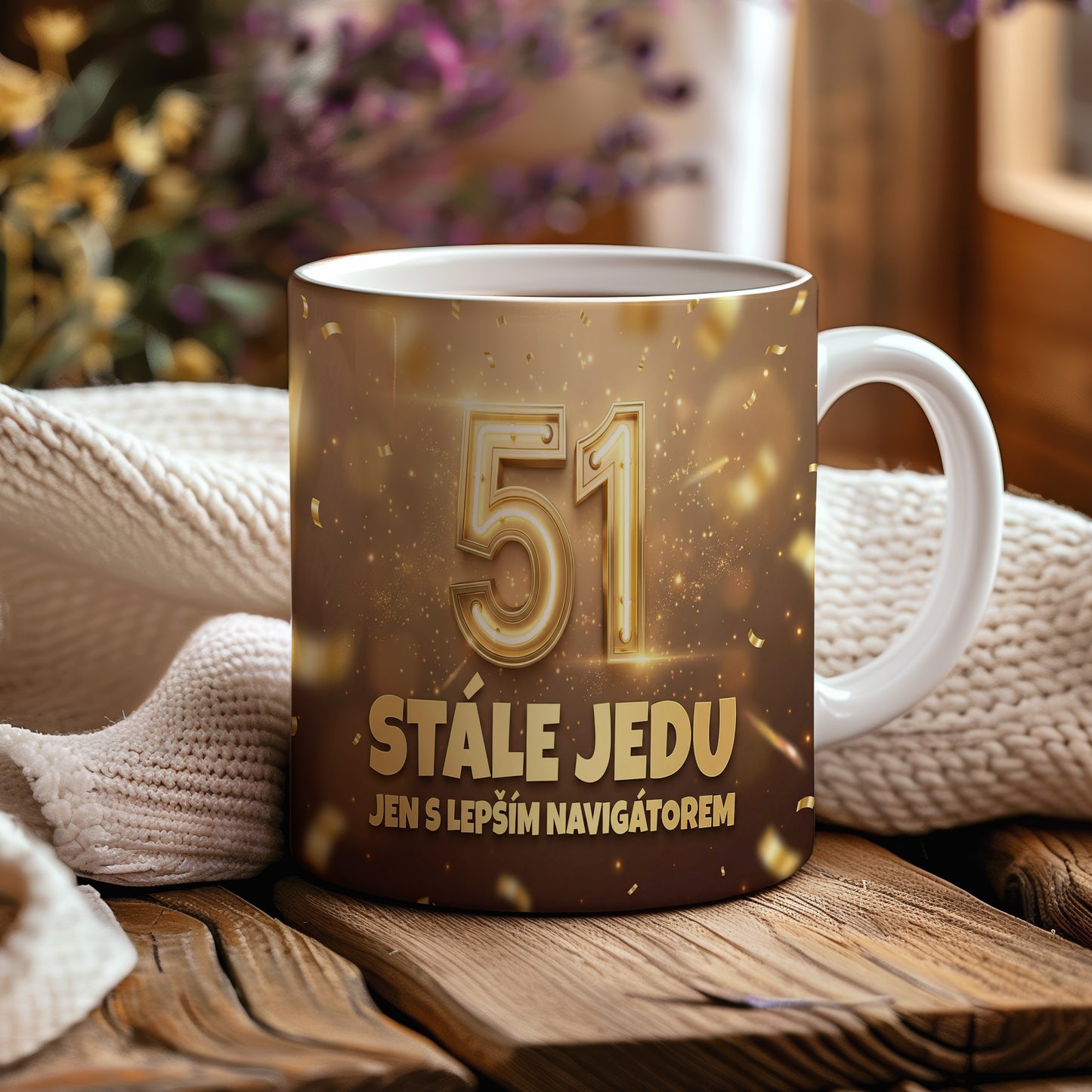 Narozeninový hrnek 51 let – STÁLE JEDU JEN S LEPŠÍM NAVIGÁTOREM