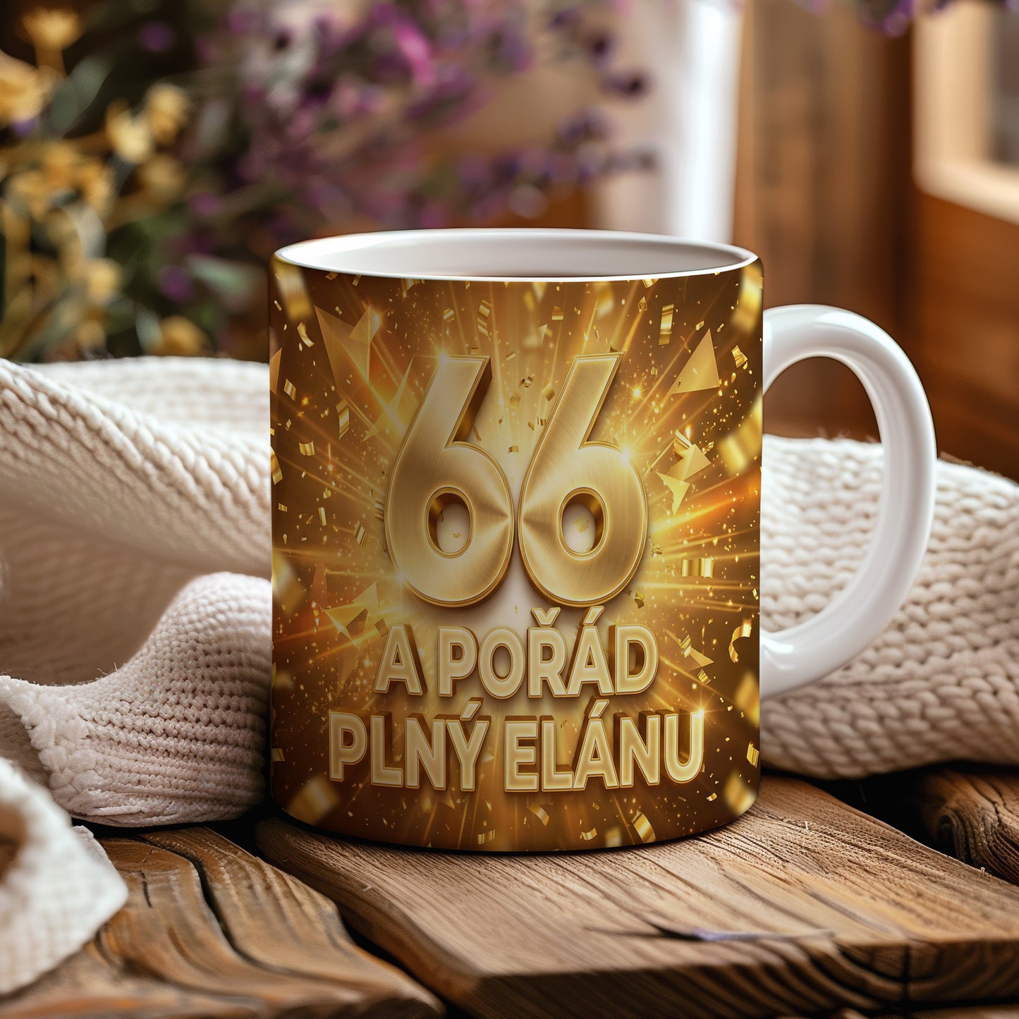 Narozeninový hrnek 66 let – A POŘÁD PLNÝ ELÁNU